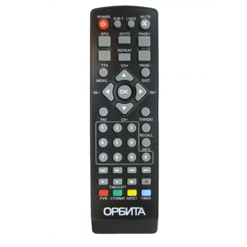 Пульт для DVB-T2 приставок Орбита OT-DVB15/16/26.