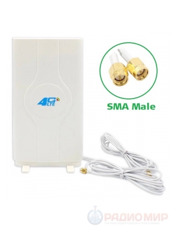 Настольная/настенная 4G антенна, LTE800, LTE1800, LTE2600, MIMO, SMA-male, OT-GSM26