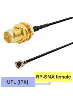 U.FL (IPX) - RP-SMA female пигтейл, 20см
