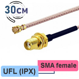 U.fl/IPEX - SMA female пигтейл 30см