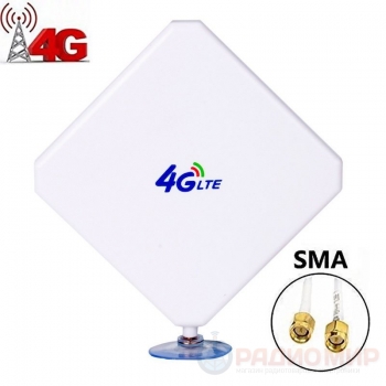 4G LTE антенна MIMO, 800-2700 МГц, 7дБ, комнатная на стекло, OT-GSM14