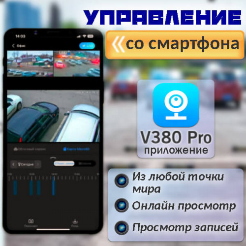 Видеокамера VNI68B 4G — 3-объективная камера с SIM-поддержкой.