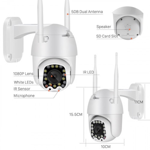 Уличная поворотная WiFi камера Орбита OT-VNI23