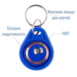 RFID брелок доступа Mifare 1K 13.56МГц перезаписываемый