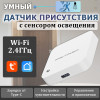 Умный датчик присутствия с сенсором освещения Wi-Fi Орбита OT-HOS25