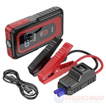 Пусковое устройство HOCO QS3 Victory 10000mAh (пуско-зарядное, с Power Bank и фонариком)