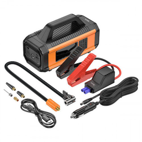 Пусковое устройство HOCO QS4 10000mAh (пуско-зарядное, с компрессором и Power Bank)