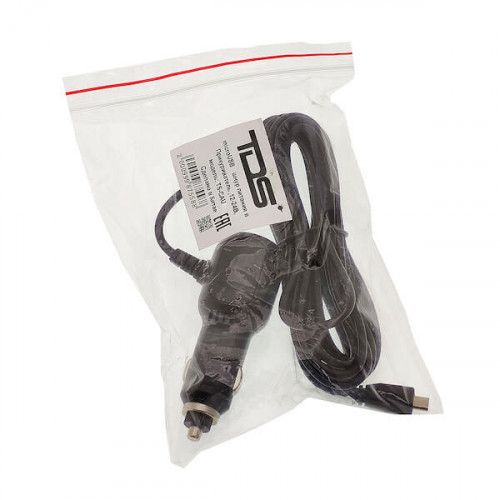 Автокабель питания micro/mini USB 3.5м с вольтметром TS-CAU63