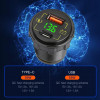 Встраиваемая в машину розетка USB Type-C с вольтметром 12-24V CAU58
