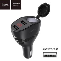 Разветвитель на 1 гнездо, 2xUSB, вольт-ампер-метр, Hoco Z34