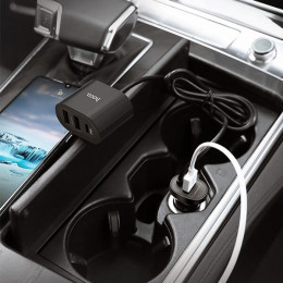 Разветвитель 3хUSB, 1xTypeC, быстрая зарядка, Hoco Z35 