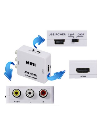 Переходник RCA→HDMI (AV to HDMI) AVW52 Переходник RCA→HDMI (AV to HDMI) AVW52