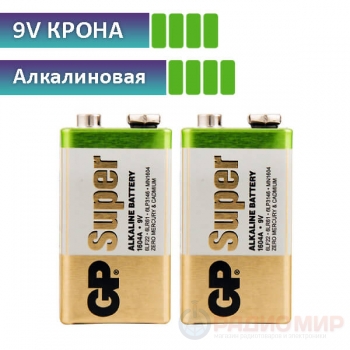 Батарейка алкалиновая 6LR61 GP