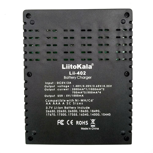 Универсальное зарядное устройство LiitoKala Lii-402 с функцией PowerBank