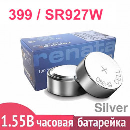  G7 / 399 / SR927SW серебряная батарейка Renata, 1шт