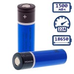  18650 1500мАч аккумулятор Орбита 22A, 1шт