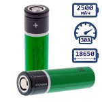  18650 2500мАч аккумулятор Орбита 30A, 1шт