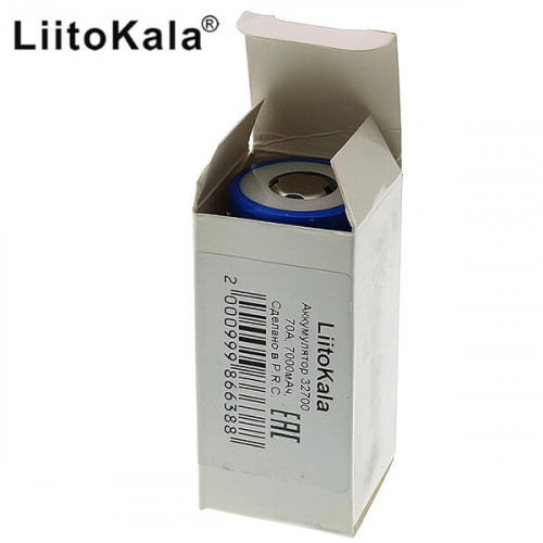 Аккумулятор 32700 высокотоковый LiFePO4 3.2В 7000мАч Liitokala Lii-70A