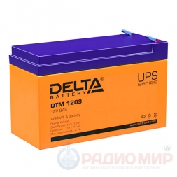 12В аккумулятор  9Ач Delta DTM 1209