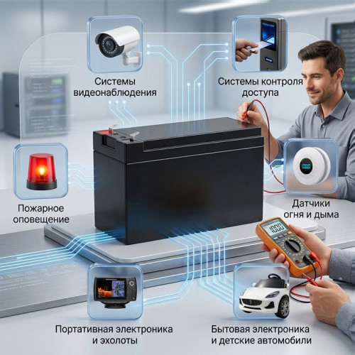 Аккумулятор Орбита 12V 5Ah AGM VRLA (клеммы F2 6.3 мм)
