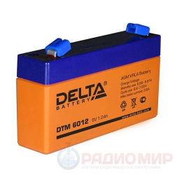 6В аккумулятор  1,2Ач Delta DTM 6012