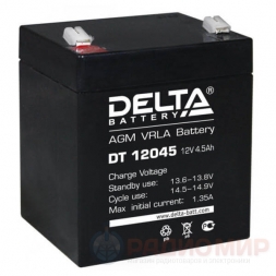 12В аккумулятор  4,5Ач Delta DT 12045