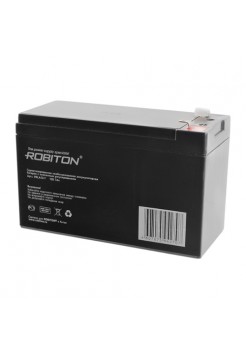 12В  7Ач аккумулятор Robiton VRLA12-7, AGM для ИБП