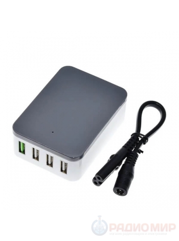 Автомобильная зарядная USB станция, 4порта, 12-24В, 50Вт, ZK-4U36