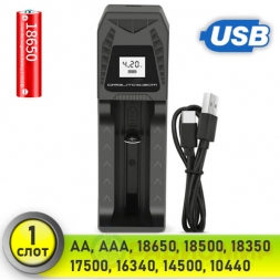 Зарядное устройство для 18650 AA AAA от USB, 1A APZ18