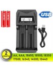 Зарядное устройство для АКБ 18650 / АА / ААА на 2 слота, 1.2V 4.2V от USB Орбита OT-APZ19