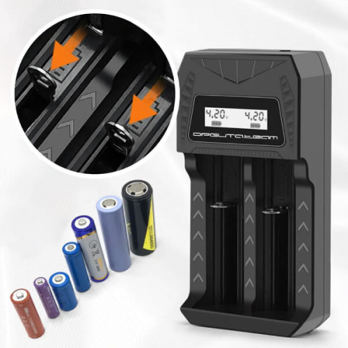 Зарядное устройство для АКБ 18650 / АА / ААА на 2 слота, 1.2V 4.2V от USB Орбита OT-APZ19