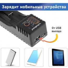 Зарядное устройство 18650/AA/AAA, 1А, USB, LiitoKala Lii-100