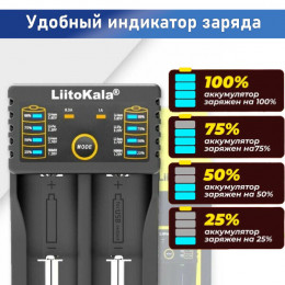 Зарядное устройство 18650/AA/AAA, 1А, USB, 2 слота, LiitoKala Lii-202