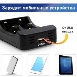 Зарядное устройство 18650/AA/AAA, 1А, 12В, 2 слота, LiitoKala Lii-300