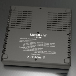 Зарядное устройство 18650/AA/AAA, 6А, 12В, 6 слотов, LiitoKala Lii-S6