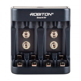 Зарядное устройство AA/AAA/Крона, 1А, USB, 4 слота, Smart4 9V