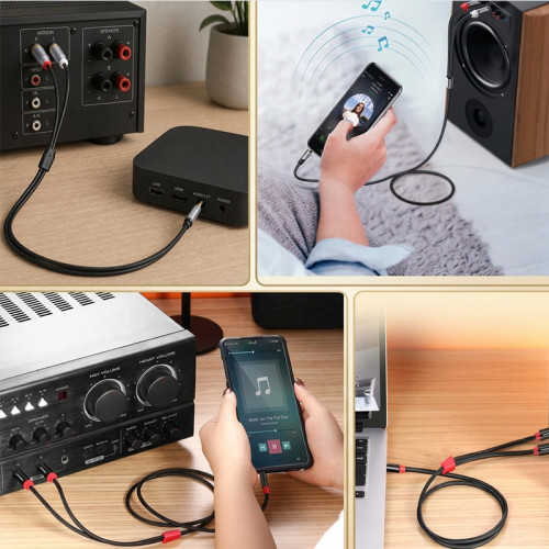 Аудиокабель Jack 3.5 мм — 2 RCA Орбита OT-AVC45, 1.5 м