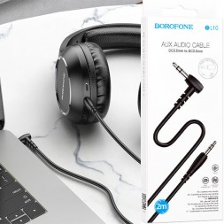 кабель 3,5 jack AUX 2м угловой Borofone BL10