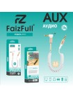 Кабель AUX / Jack 3,5 мм FaizFull FX17 1.8м, спиральный, угловой 3.5мм, стерео звук