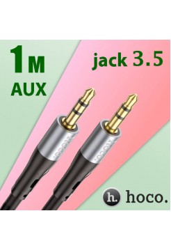 кабель 3,5 jack AUX 1м Hoco UPA22 силикон