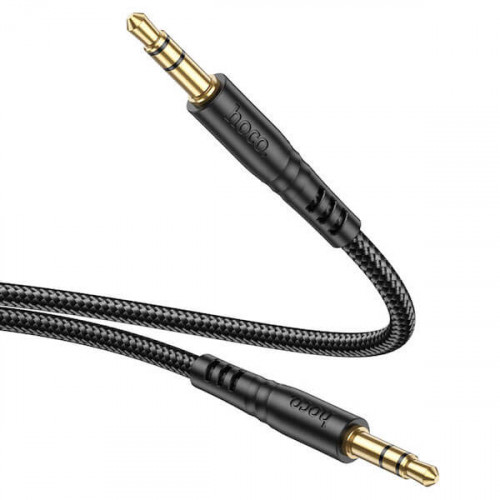 Нейлоновый AUX кабель 3.5 мм Jack–Jack Hoco UPA24, 1 м
