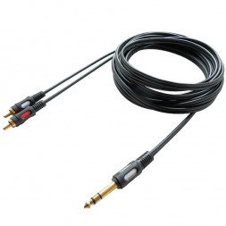 кабель 6.3 jack - 2RCA, 1.5м