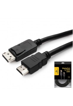 DisplayPort → HDMI кабель, v1.4, 4K@30Гц, Cablexpert, 1.8м / 3м