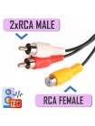 RCA "мама" - 2хRCA "папа", кабель-переходник, 20 см