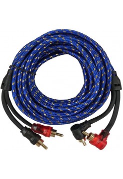 Кабель 2RCA–2RCA 5 м, тканевая оплётка, CAD08