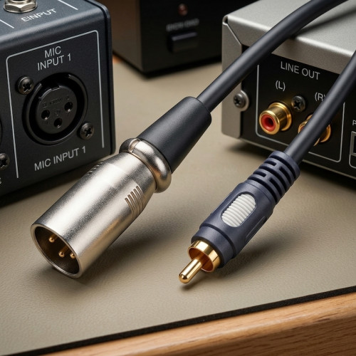 Переходник XLR (штекер) → RCA (штекер), 0.3 м