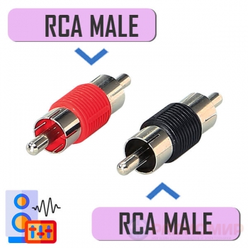 RCA "папа" - RCA "папа", переходник, Premier 2-268