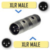 Переходник штекер XLR на штекер XLR, металл