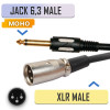 Переходник XLR "шт" - 6.35мм "шт" моно, металл