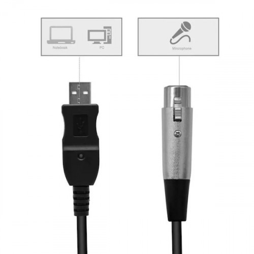Кабель-переходник микрофонный XLR-USB (XLR to USB) 3 метра
